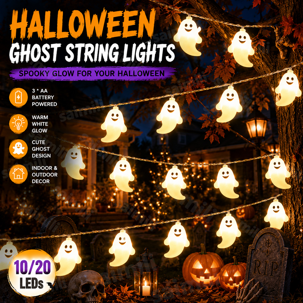 Battery Ghost LED String Light - Led Fairy String Lights incelemesi ve fiyatı