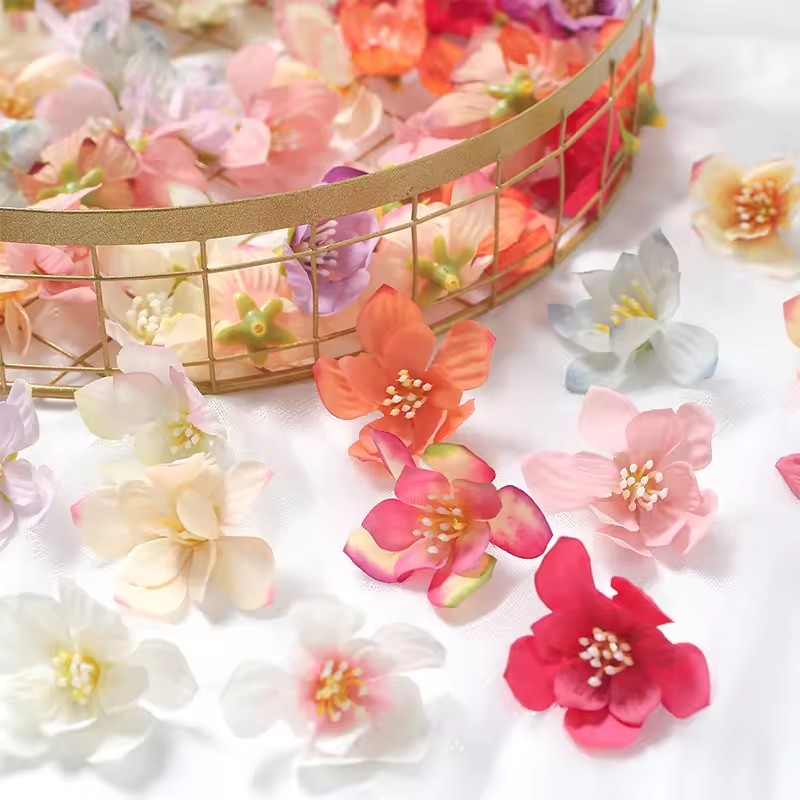 50Pcs 5cm Artificial Rose Flow - Christmas Wreath Fake incelemesi ve fiyatı