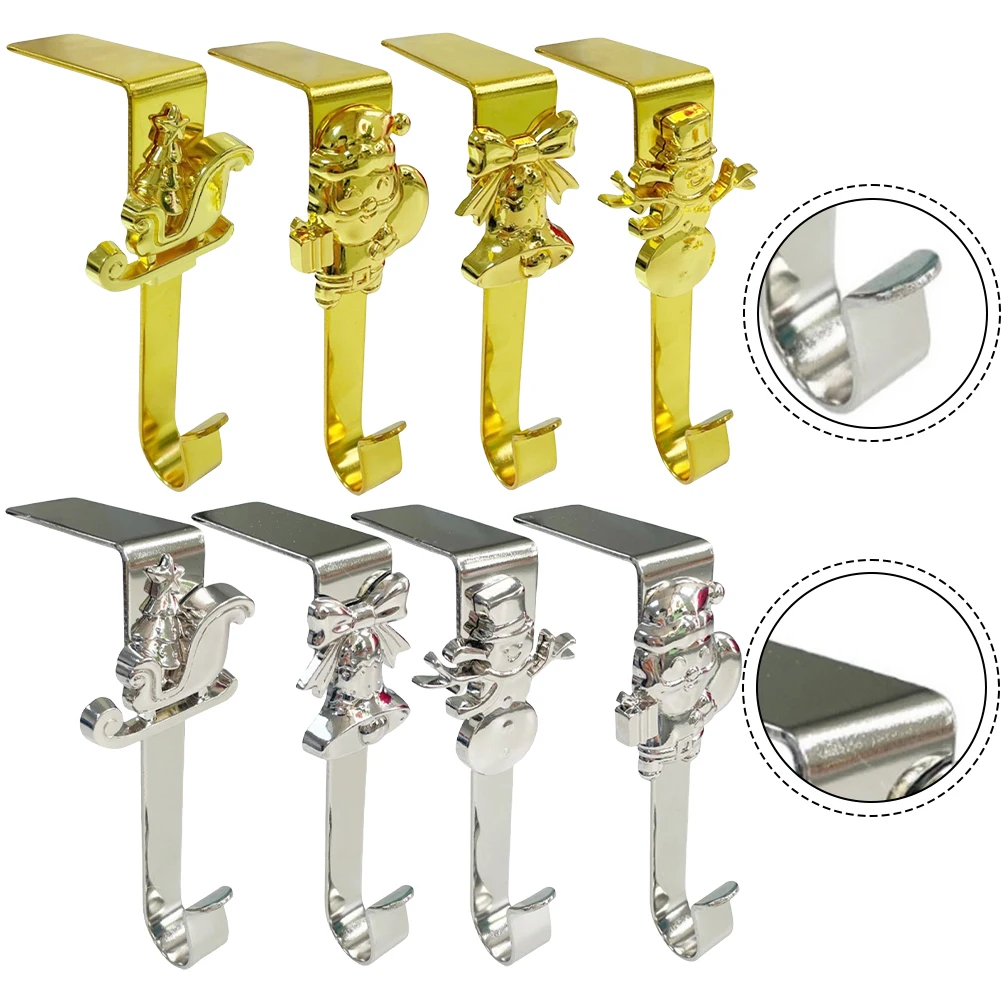 4Pcs Mantel Hooks with Christm - Christmas Stocking Hanging incelemesi ve fiyatı