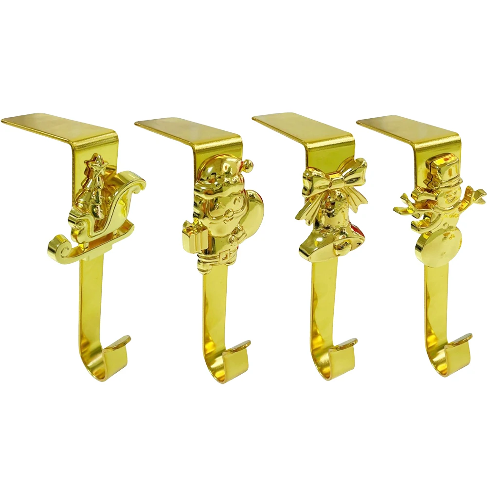 4Pcs Mantel Hooks with Christm - Christmas Stocking Hanging incelemesi ve fiyatı