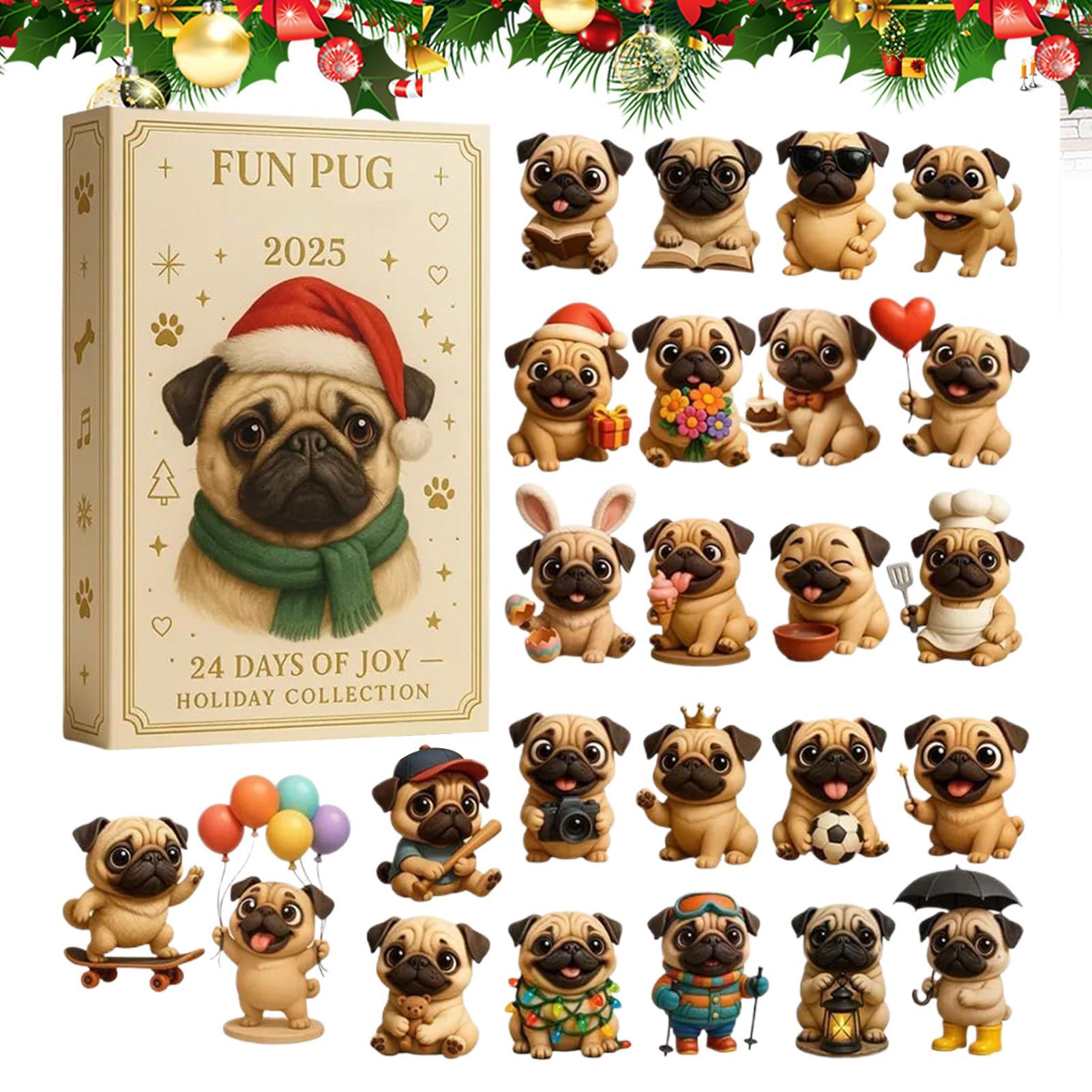 2025 Pug Christmas Advent Cale - Advent Calendar Gift incelemesi ve fiyatı