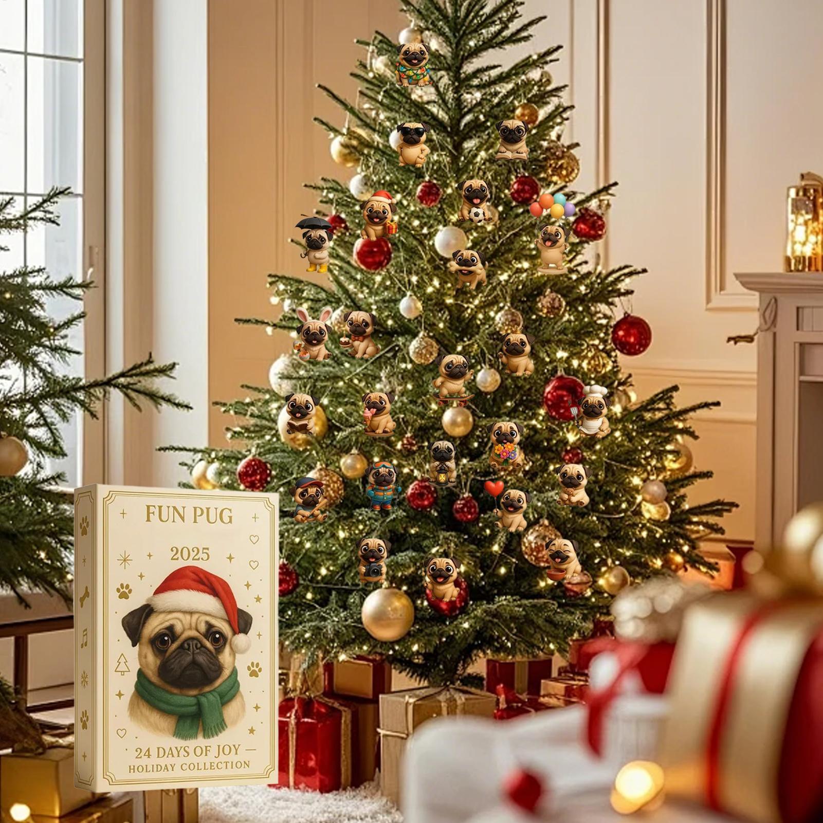 2025 Pug Christmas Advent Cale - Advent Calendar Gift incelemesi ve fiyatı