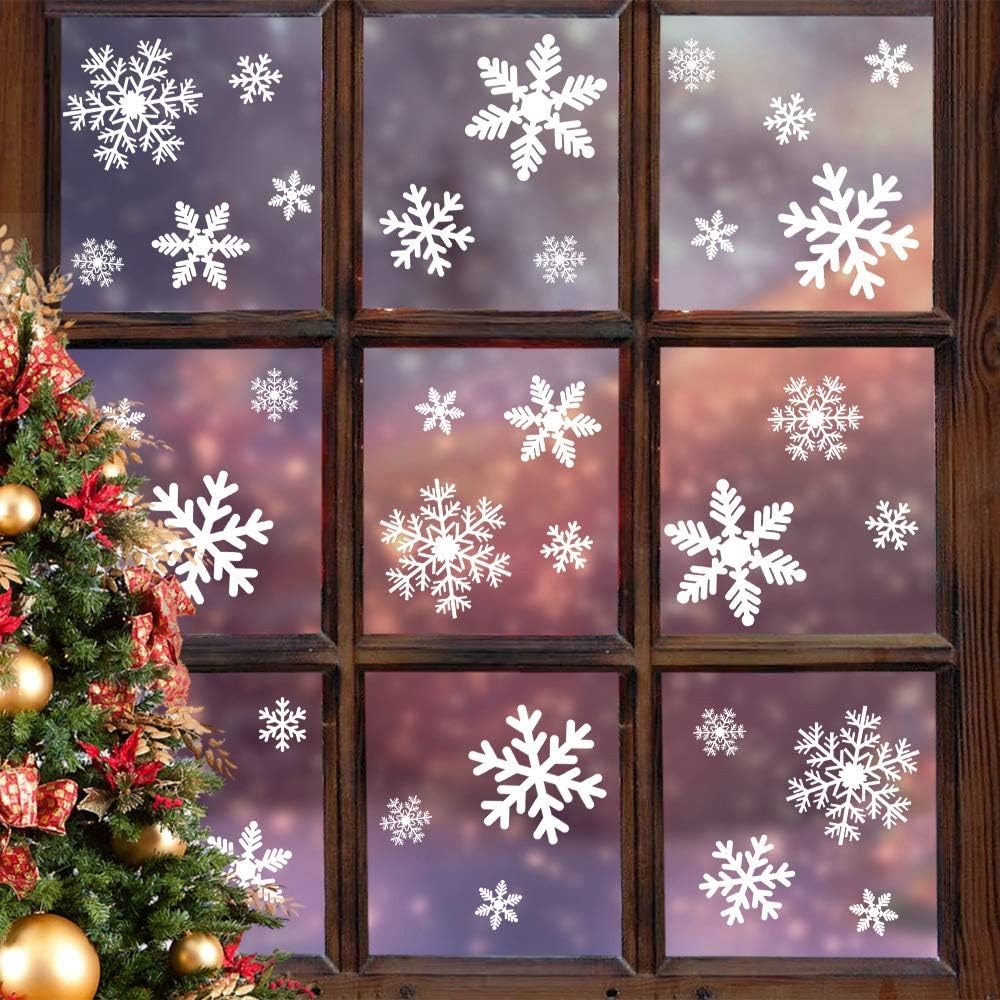 Christmas Window Clings Static - Snowflake Window Decal incelemesi ve fiyatı