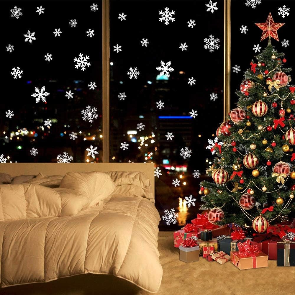 Christmas Window Clings Static - Snowflake Window Decal incelemesi ve fiyatı