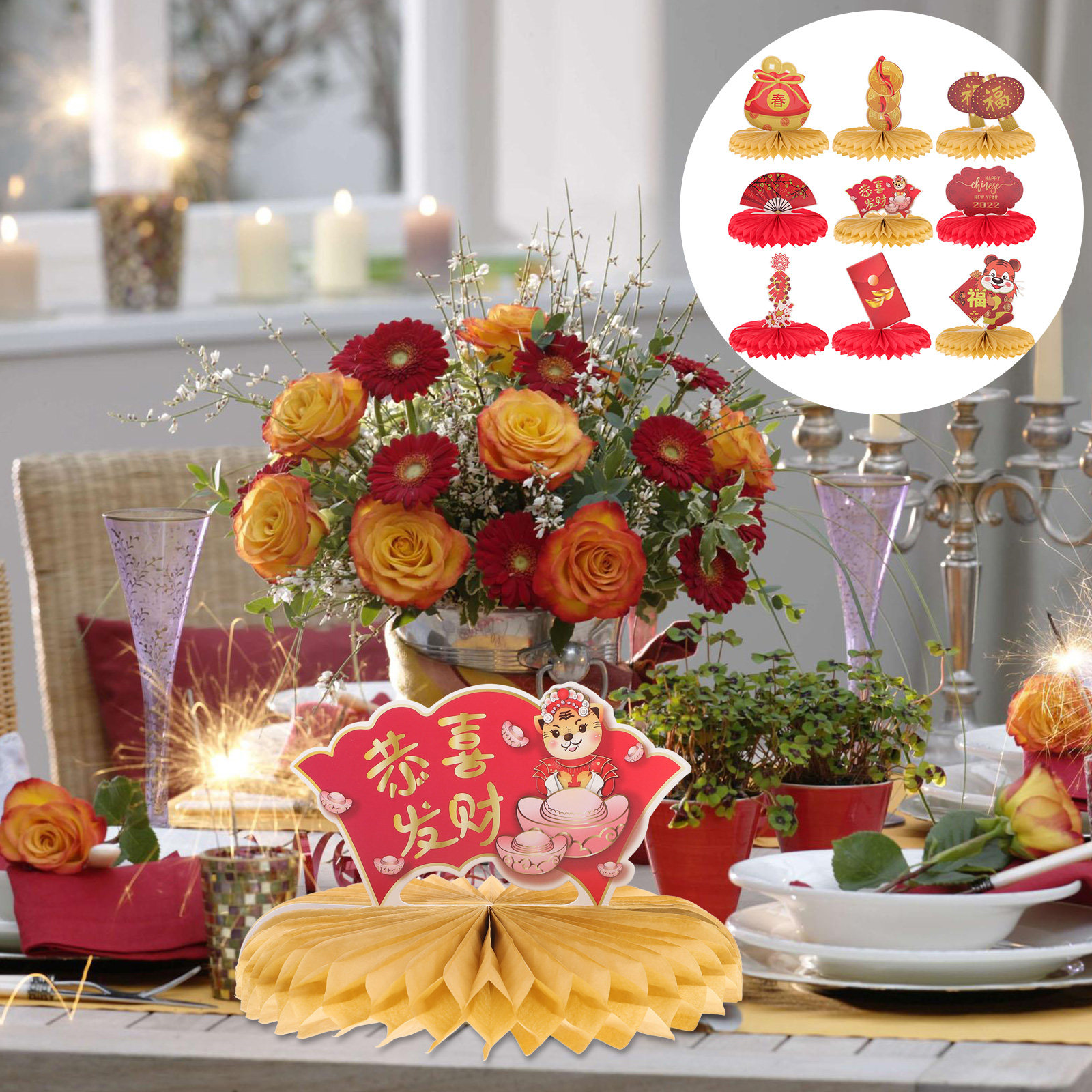 9Pcs Honeycomb Ball Party Deco - Ornament Ball Set incelemesi ve fiyatı