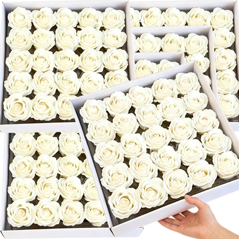 6cm White Artificial Rose Soap - Christmas Wreath Fake incelemesi ve fiyatı
