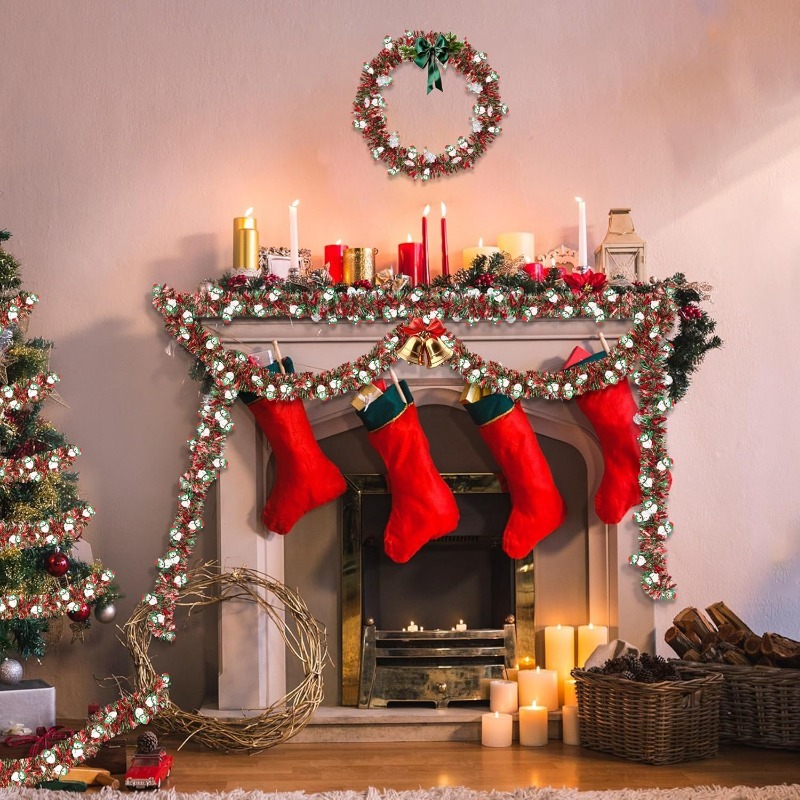 2M Red Green Christmas Tinsel  - Tinsel Garland Decoration incelemesi ve fiyatı
