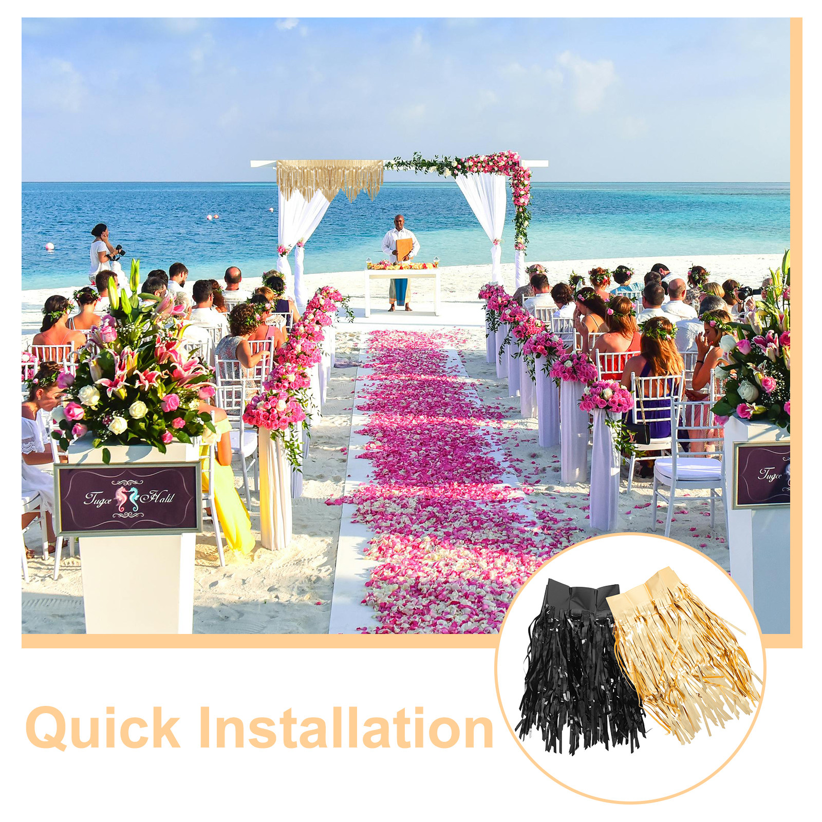 4Pcs Birthday Fringe Garland T - Tinsel Garland Decoration incelemesi ve fiyatı