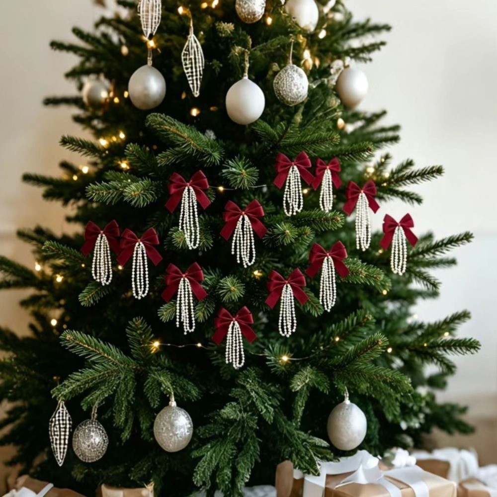 12pcs Set Christmas Tree Bows  - Gift Box Wrap Set incelemesi ve fiyatı
