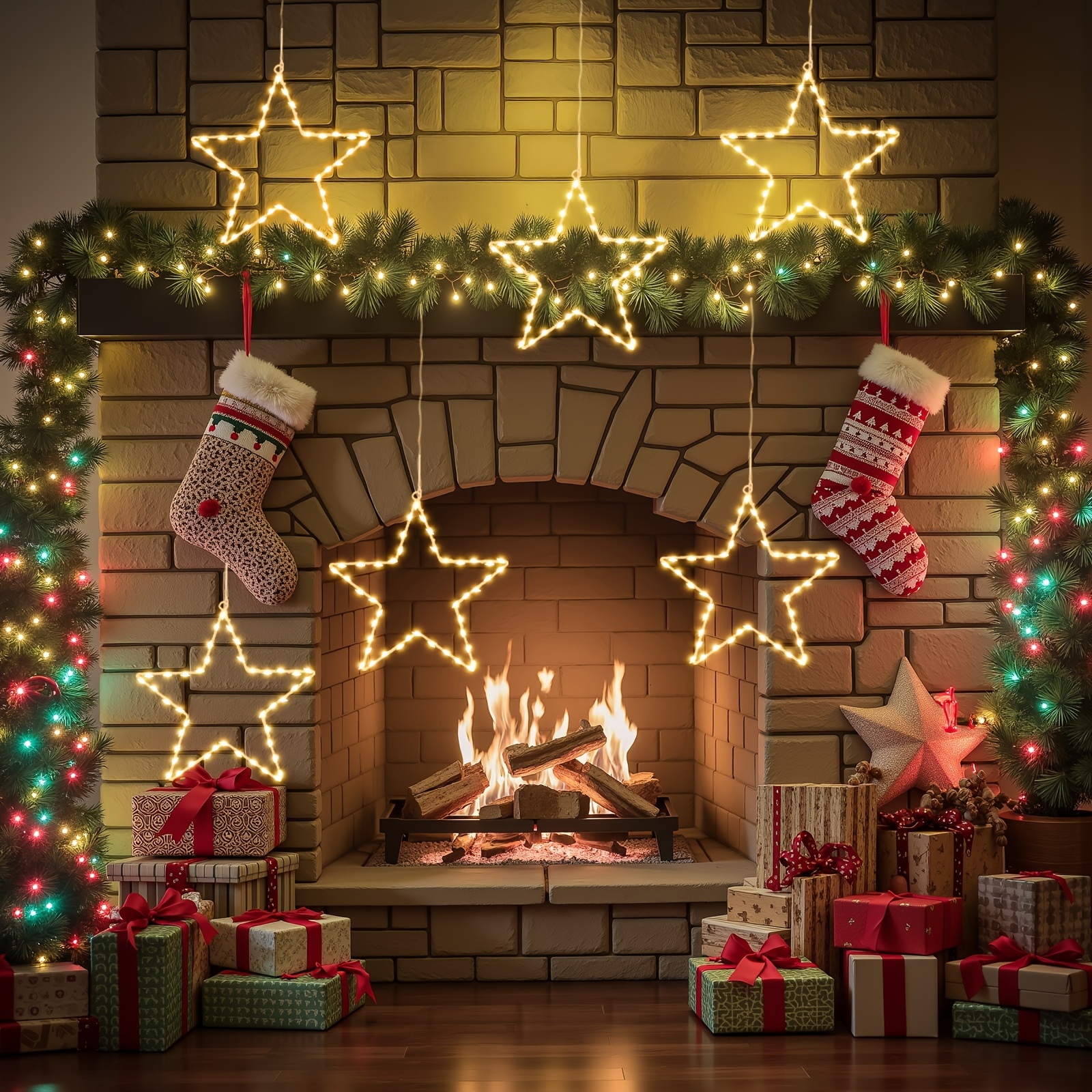 6/3pcs Battery Operated Hangin - Christmas Lights Outdoor incelemesi ve fiyatı