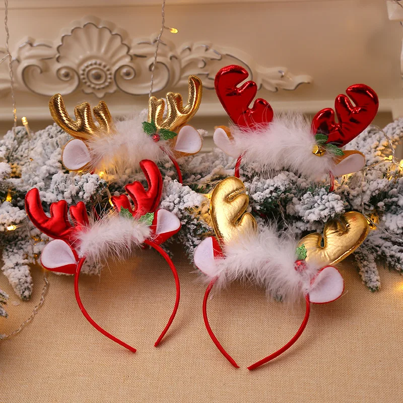 Fashion Christmas Red Bows Hea - Reindeer Antlers Headband incelemesi ve fiyatı