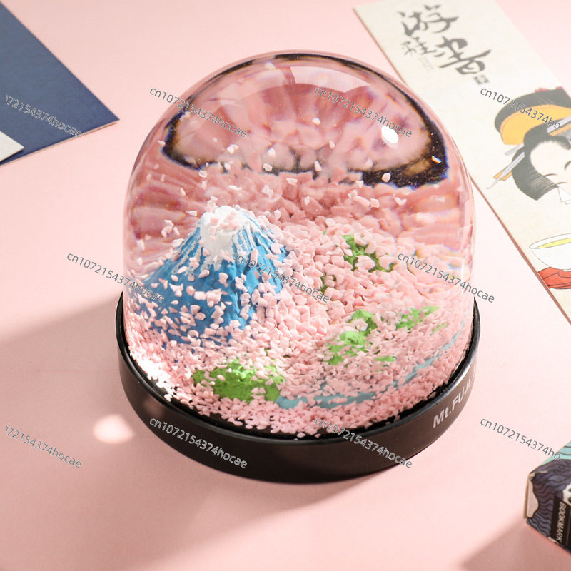 Mount Fuji romantic cherry blo - Snow Globe Musical incelemesi ve fiyatı