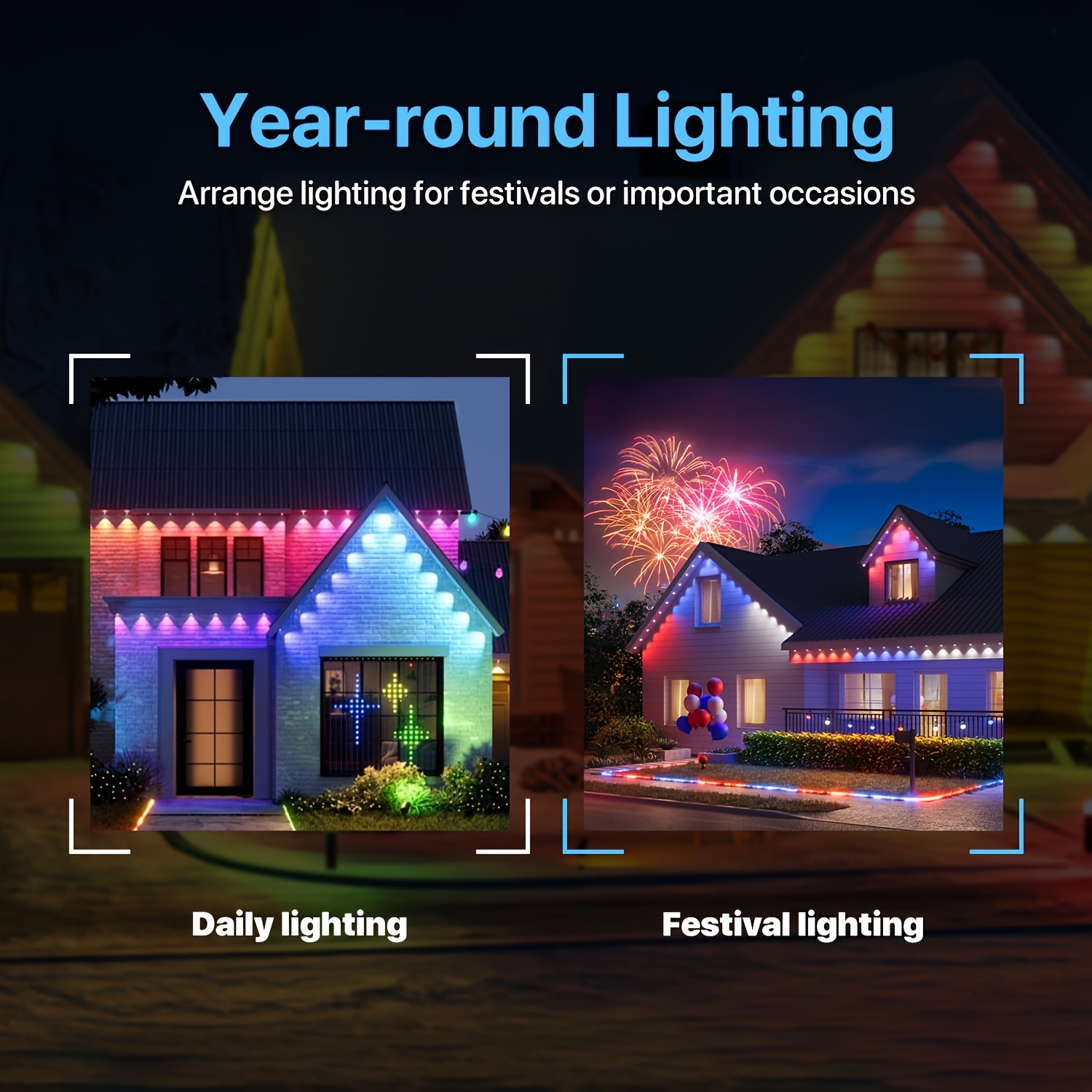 RGB+IC Smart Outdoor Eaves Lig - Christmas Lights Outdoor incelemesi ve fiyatı