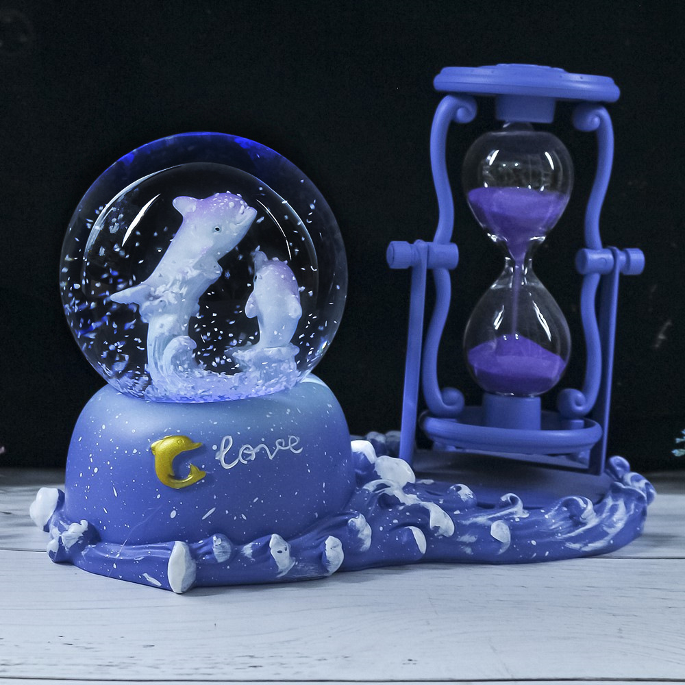 Dolphin Hourglass Timer Crysta - Snow Globe Musical incelemesi ve fiyatı