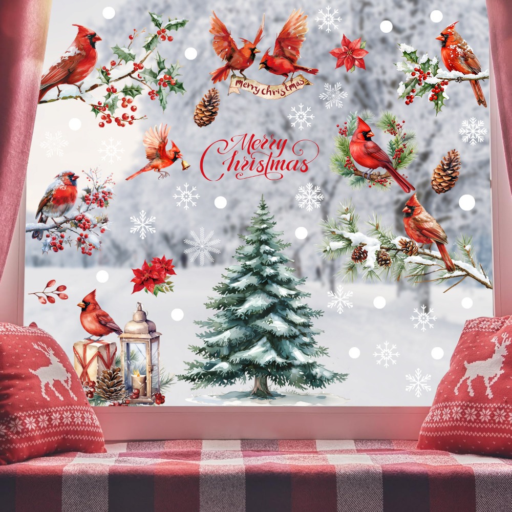 9pcs Christmas Window Decals C - Snowflake Window Decal incelemesi ve fiyatı