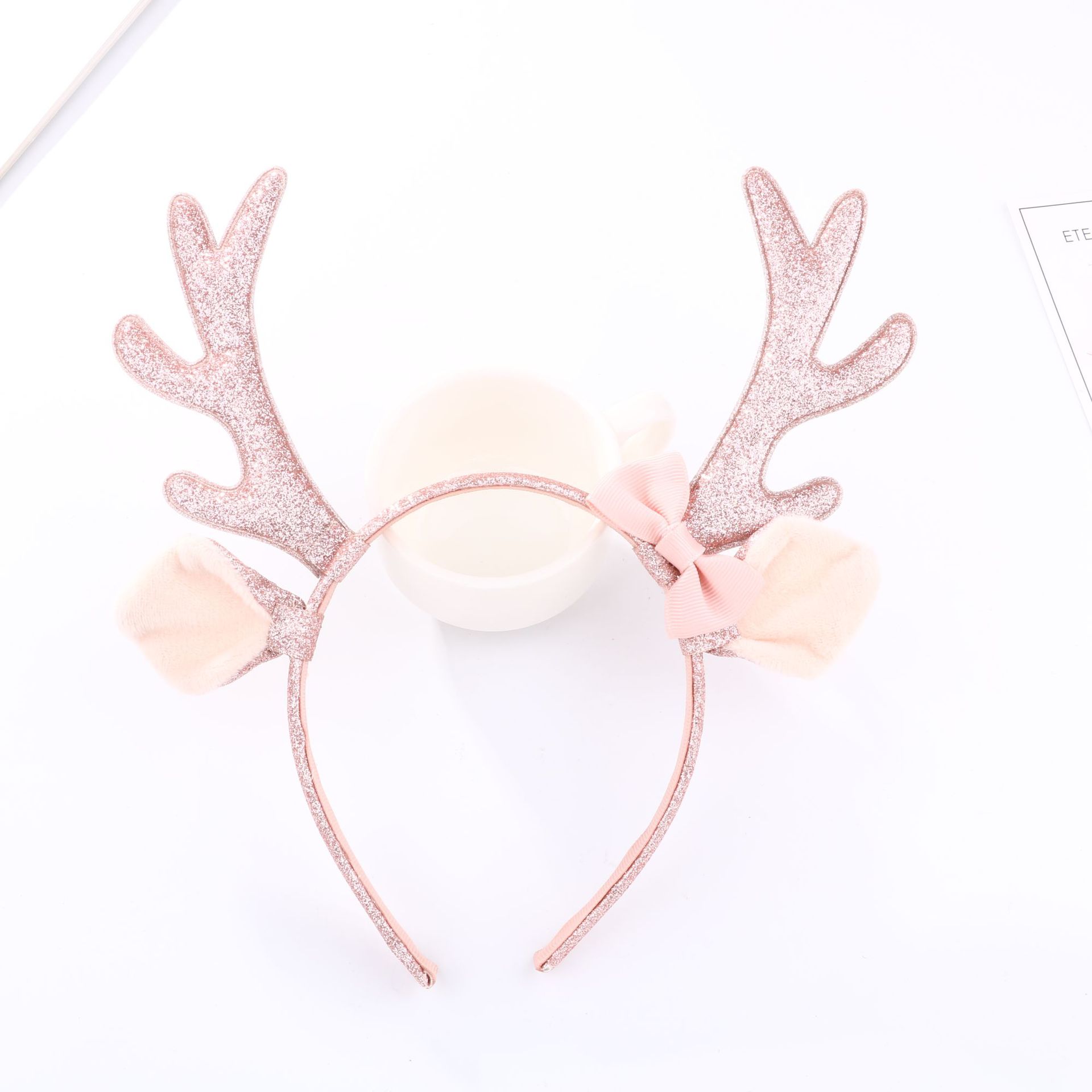 Cute Pink Glitter Reindeer Ant - Reindeer Antlers Headband incelemesi ve fiyatı