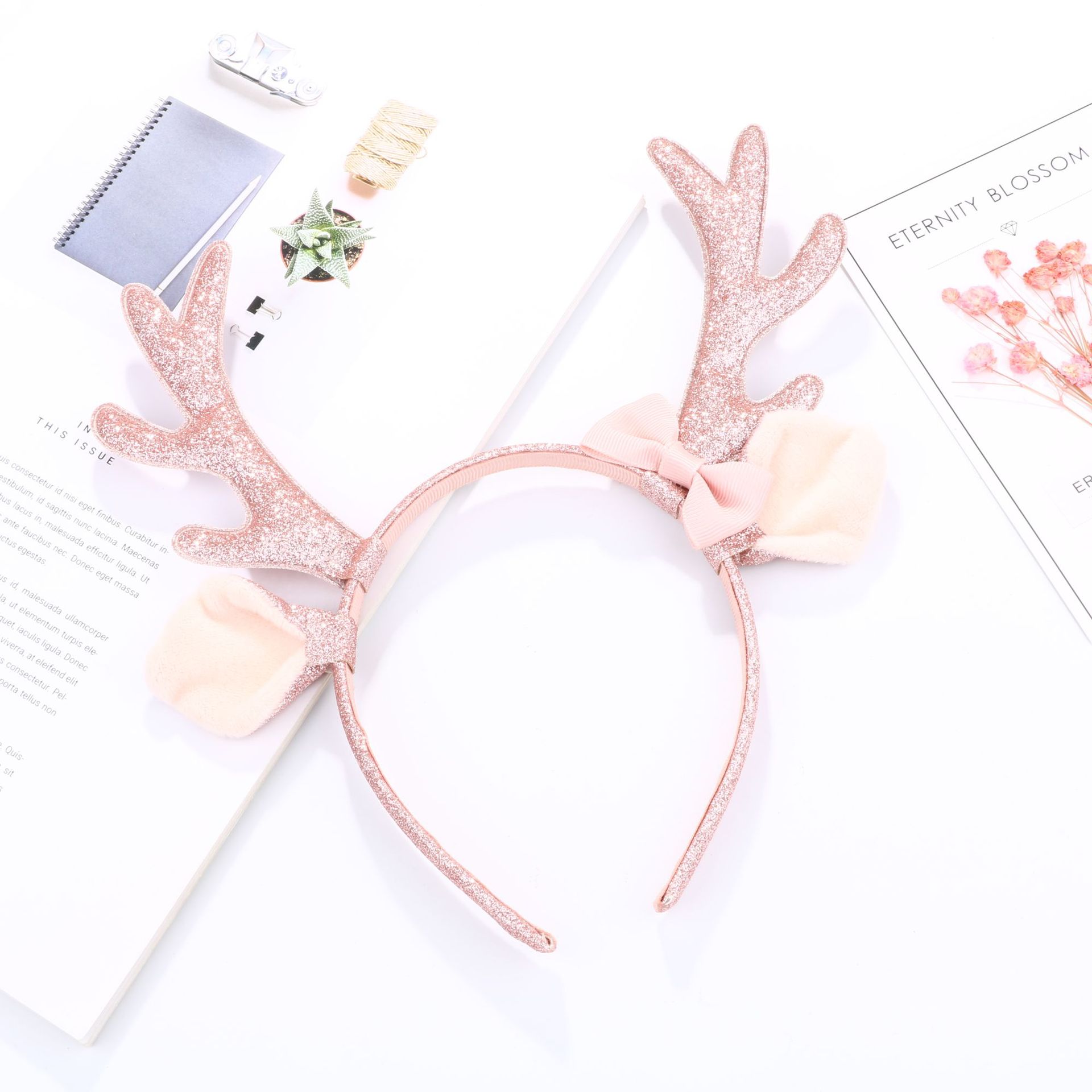 Cute Pink Glitter Reindeer Ant - Reindeer Antlers Headband incelemesi ve fiyatı