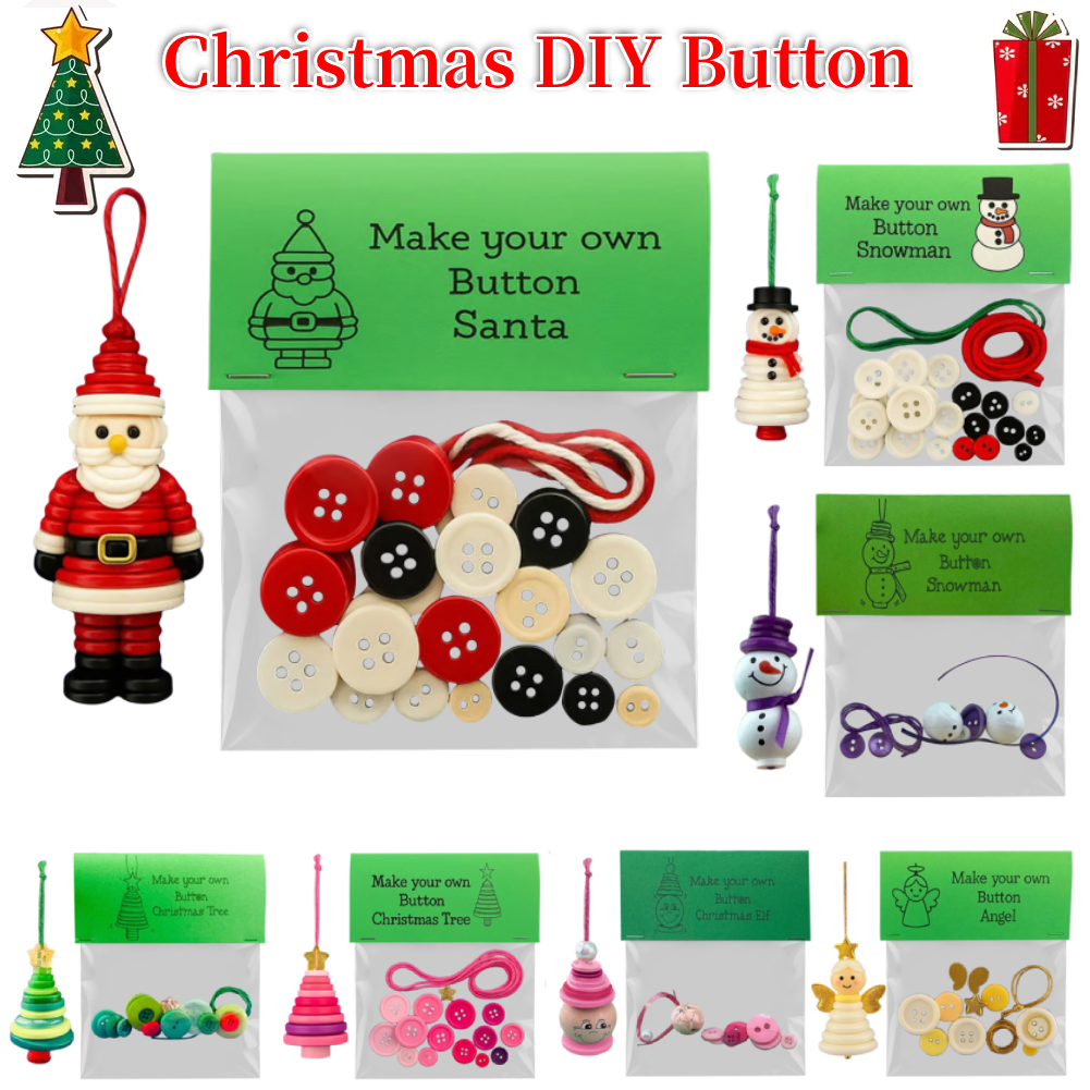 DIY Button Snowman Ornament Ki - Christmas Stocking Hanging incelemesi ve fiyatı
