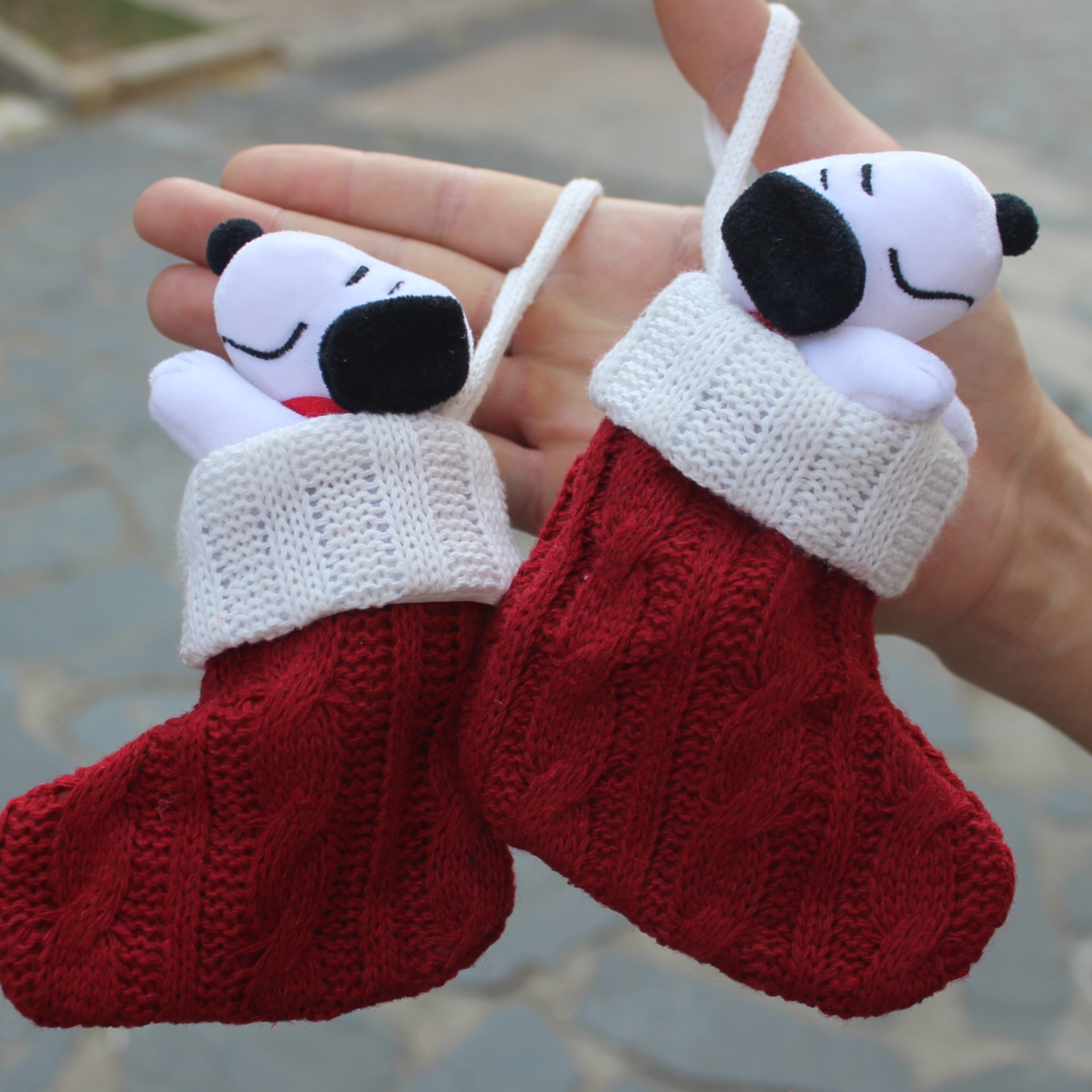 6piece 15CM Peanuts Christmas  - Christmas Stocking Hanging incelemesi ve fiyatı