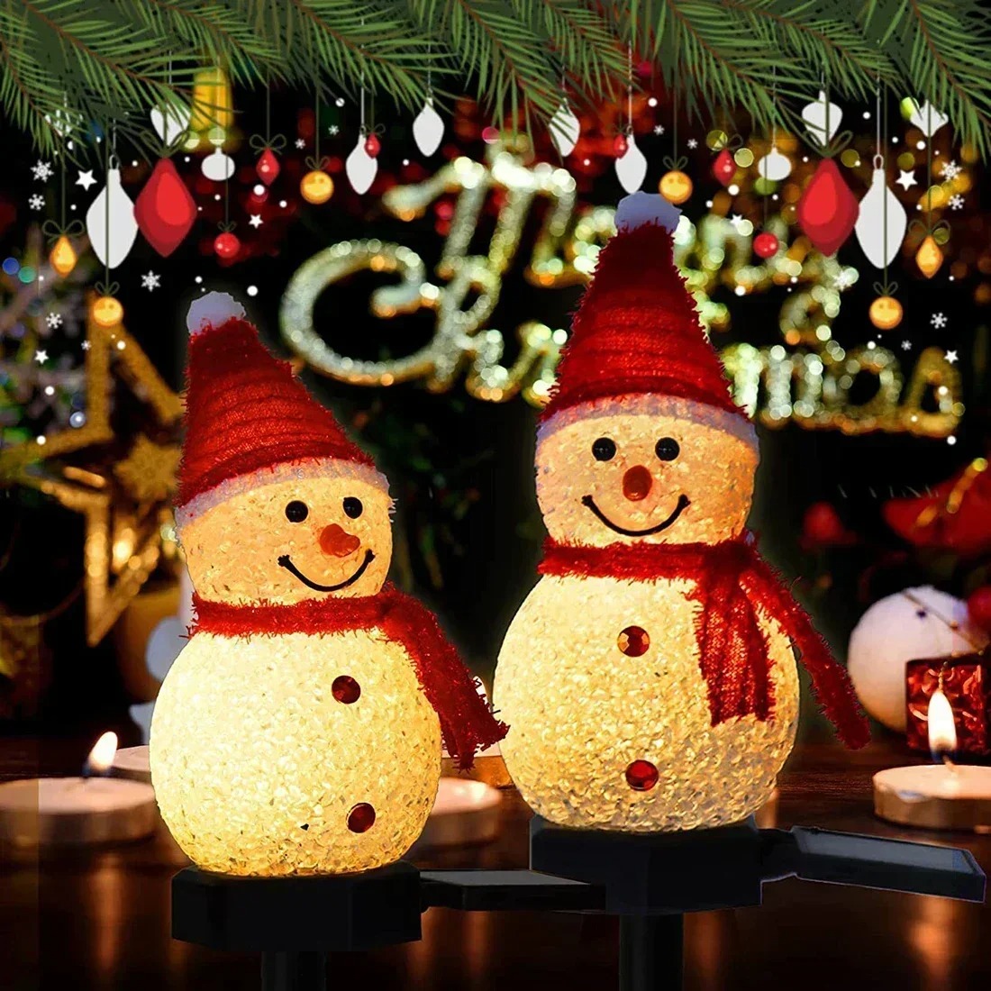 Christmas Snowman Solar Garden - Christmas Lights Outdoor incelemesi ve fiyatı