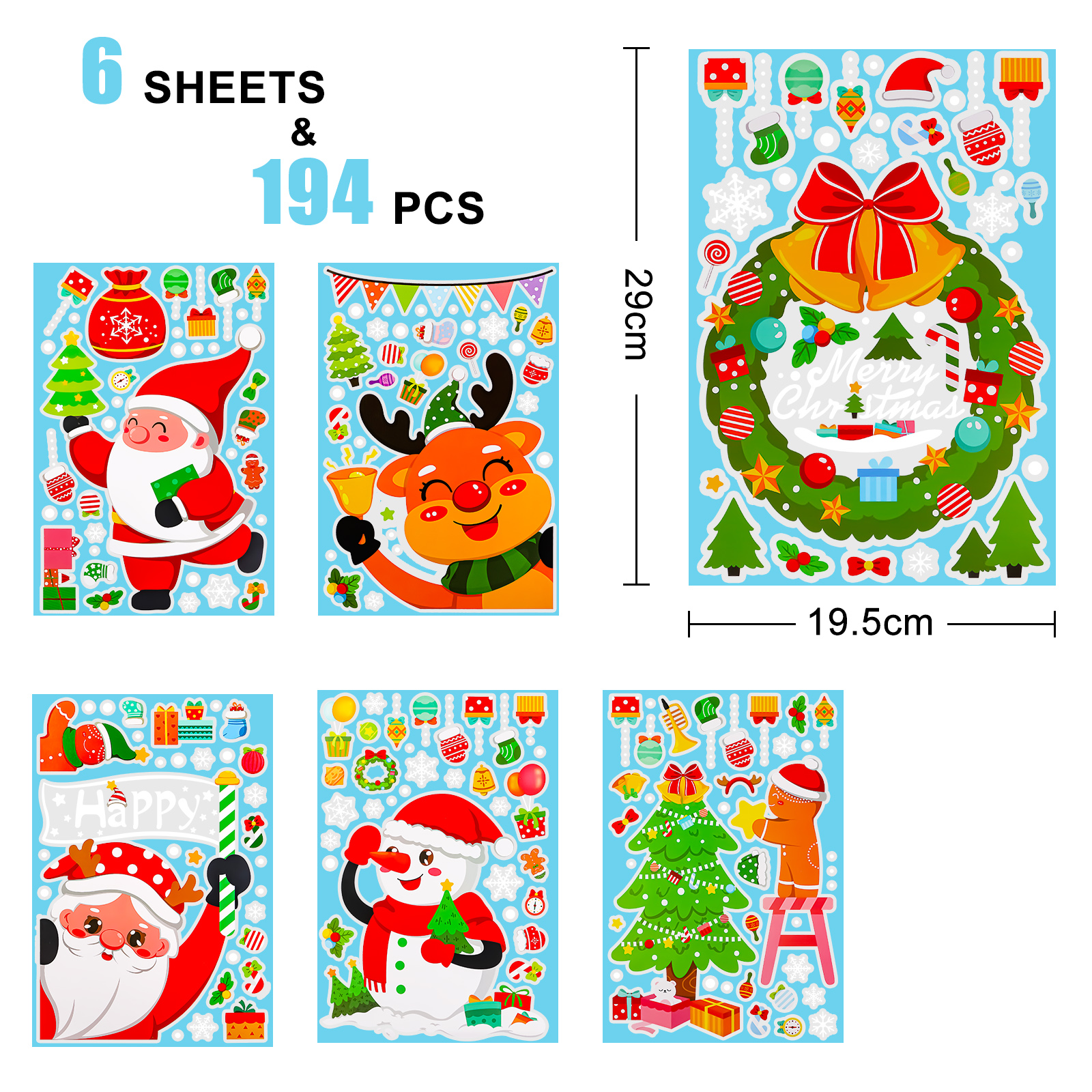 Removable Christmas PVC Static - Snowflake Window Decal incelemesi ve fiyatı