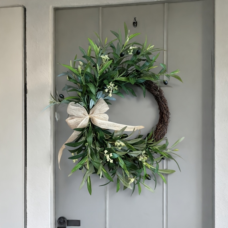 2025 Artificial Olive Wreath W - Christmas Wreath Fake incelemesi ve fiyatı