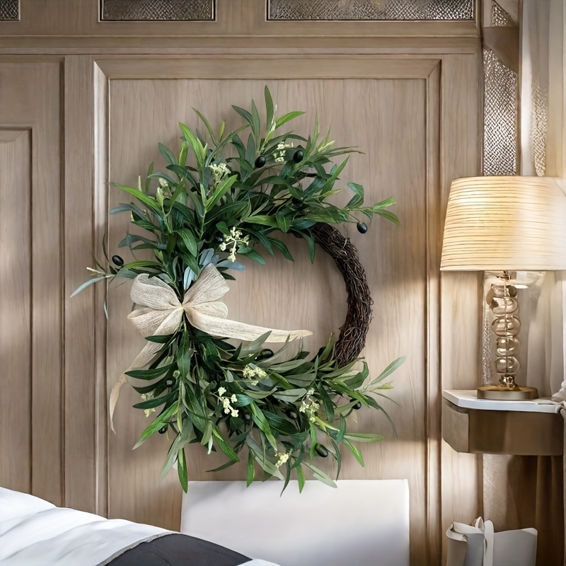 2025 Artificial Olive Wreath W - Christmas Wreath Fake incelemesi ve fiyatı