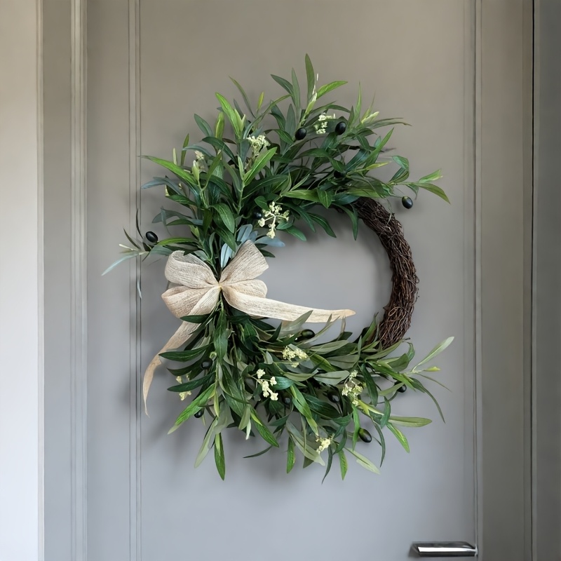 2025 Artificial Olive Wreath W - Christmas Wreath Fake incelemesi ve fiyatı
