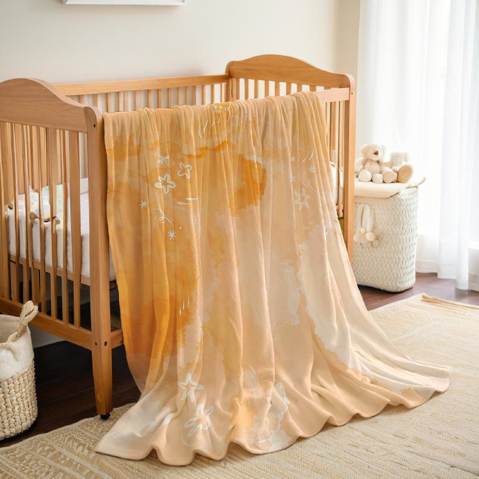 Orange Cloud Stars Lightweight - Christmas Throw Blanket incelemesi ve fiyatı
