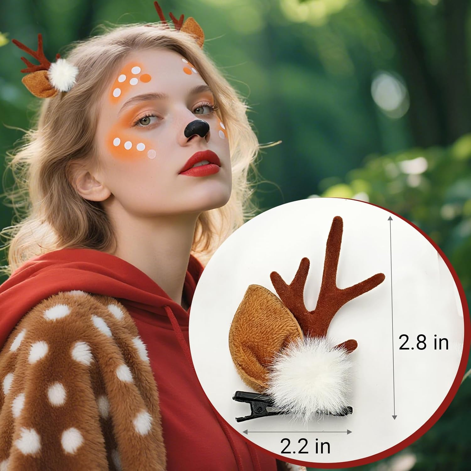 1/2Pairs Small Deer Ears Antle - Reindeer Antlers Headband incelemesi ve fiyatı